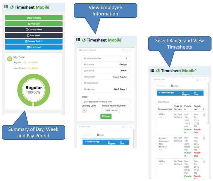 employee tracking app and employee time clock for smartphones