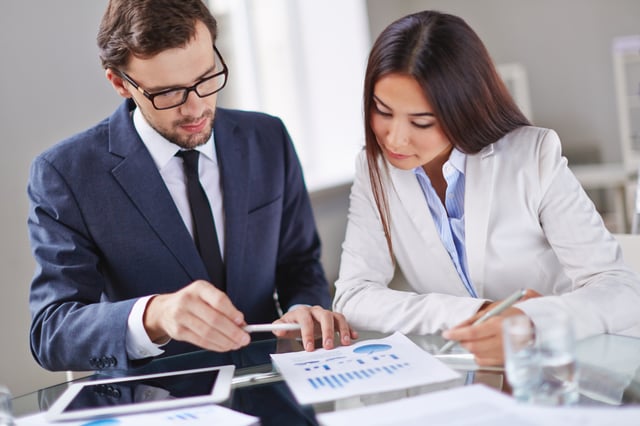 employees in a meeting